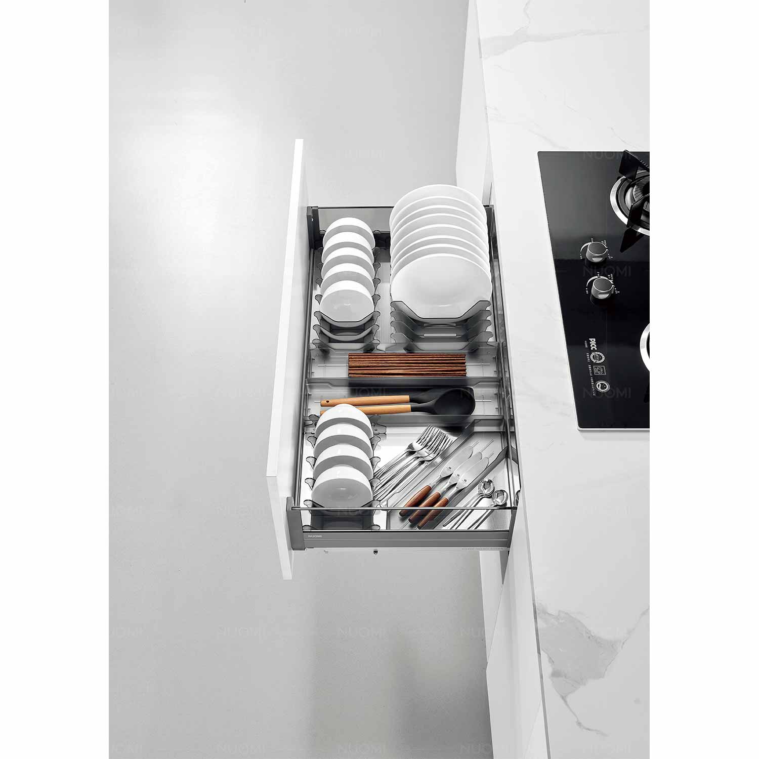 kitchen matt grey tall pantry unit