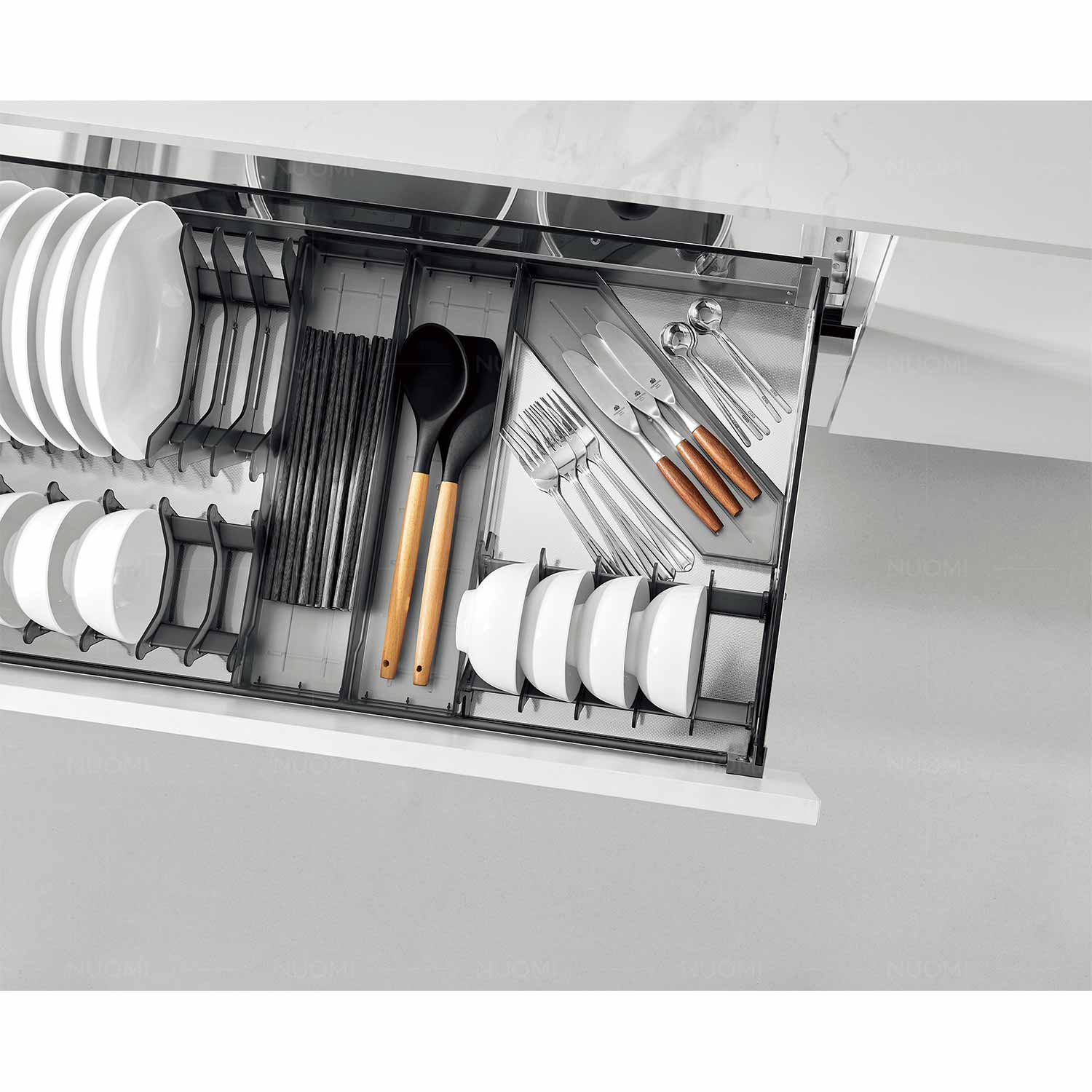 kitchen matt grey tall pantry unit