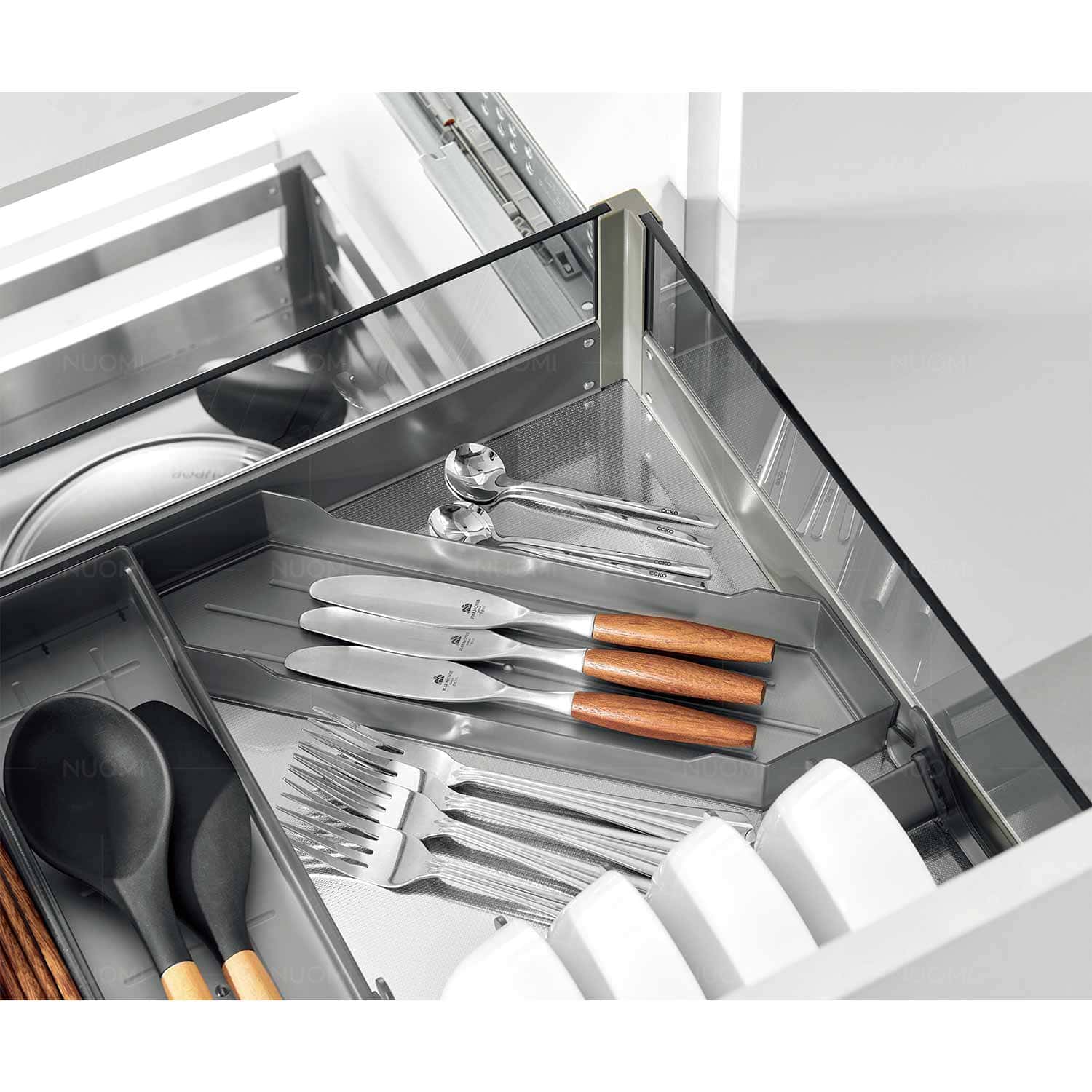 kitchen matt grey tall pantry unit