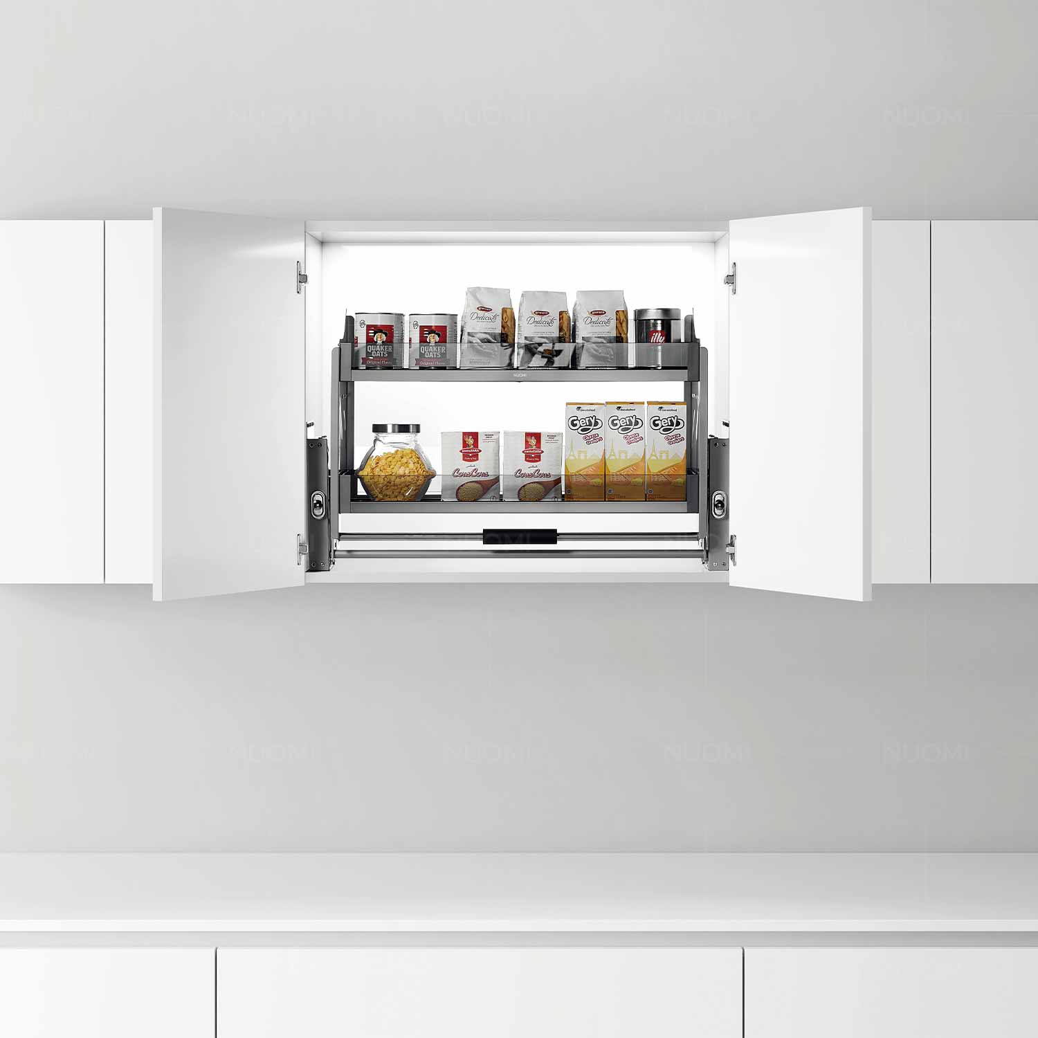kitchen matt grey tall pantry unit
