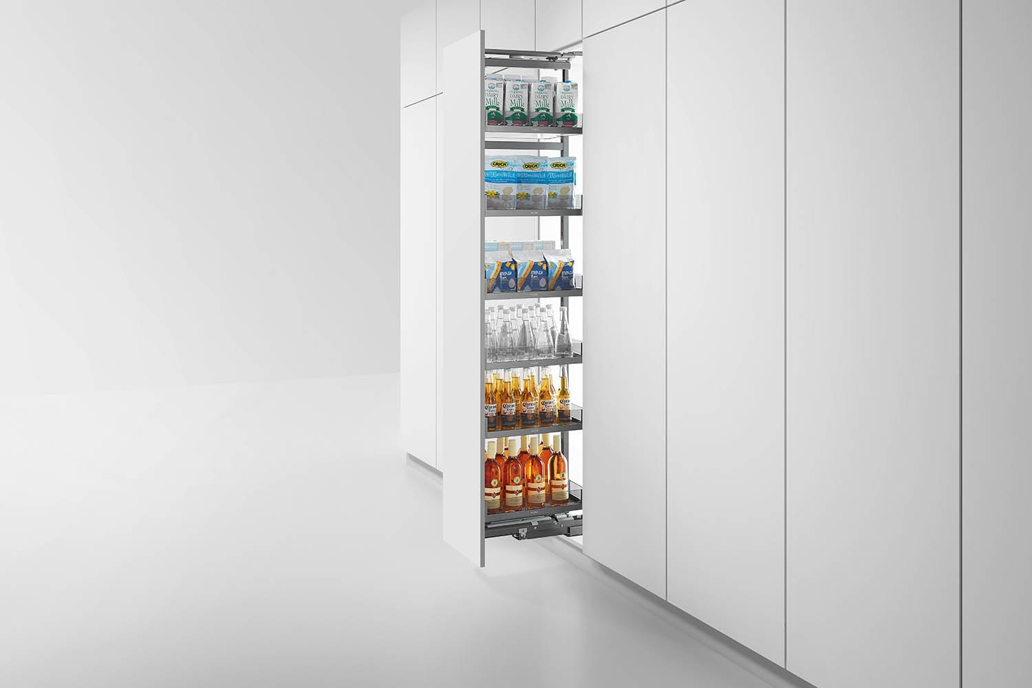 kitchen matt grey tall pantry unit