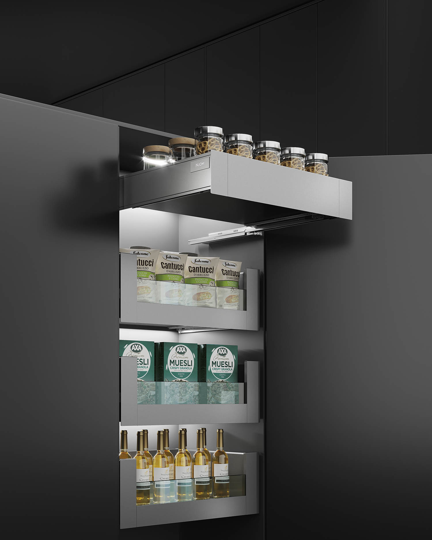 Kitchen Matt Grey Tall Unit