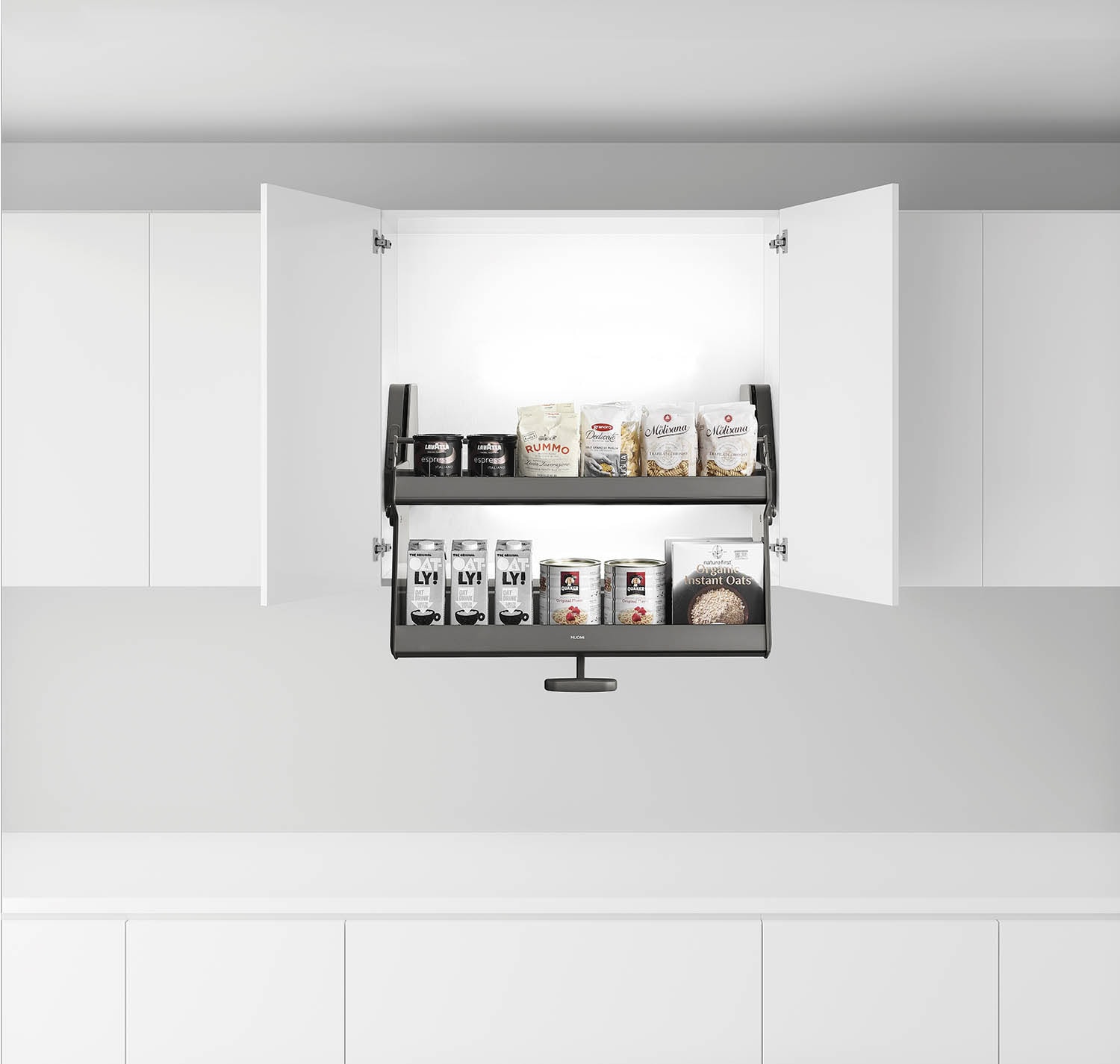 kitchen matt grey tall pantry unit