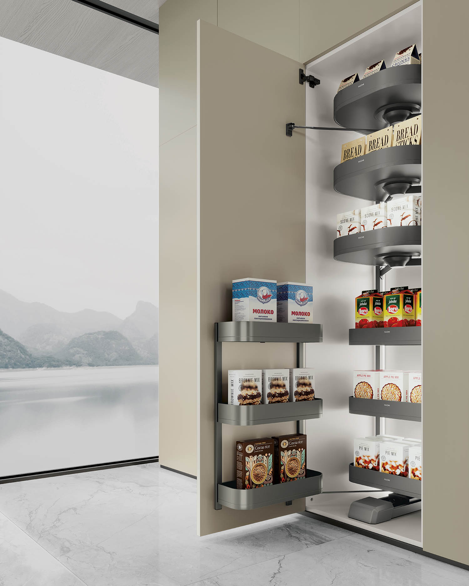 Kitchen Matt Grey Tall Unit